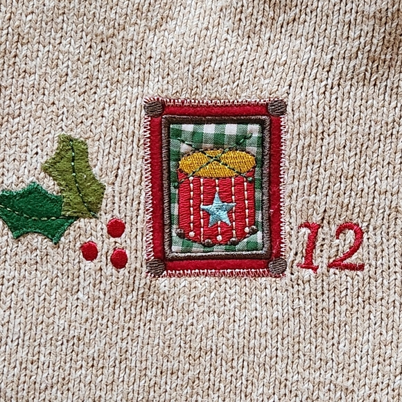 VTG Christopher & Banks 12 Days of Christmas Sweater  Size M - Picture 4 of 9